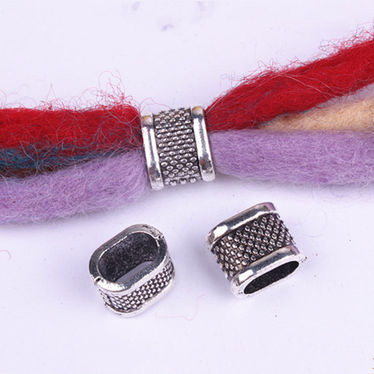 Wig Accessories Reggae Dirty Braid Decorative Beaded Headwear Braided Large Hole Beaded DIY Hair Accessories Retro Alloy Beads