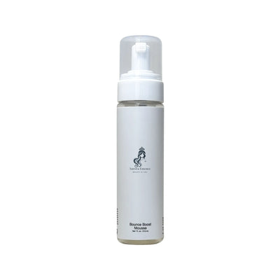 Foam bottle labeled 'Bounce Boost Mousse' on a white background