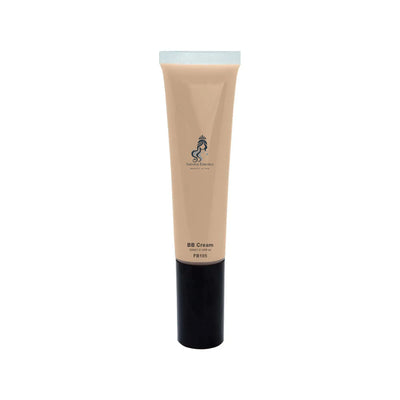 Tube of BB cream with a brand logo on a white background