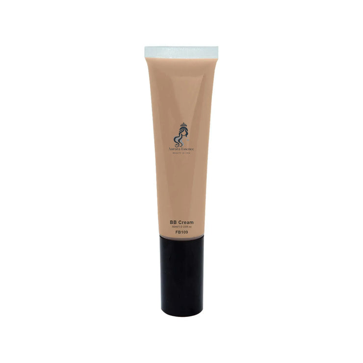 Tube of BB cream with a brand logo on a white background