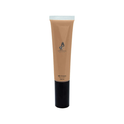 Tube of BB cream with a brand logo on a white background