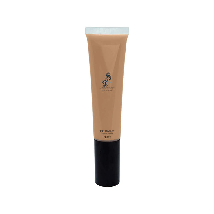 Tube of BB cream with a brand logo on a white background