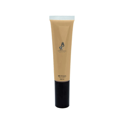Tube of BB cream with a brand logo on a white background