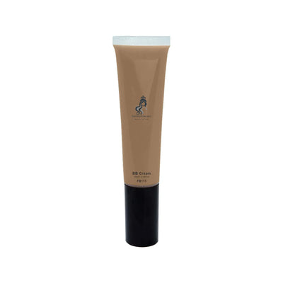 Tube of BB cream with a brand logo on a white background